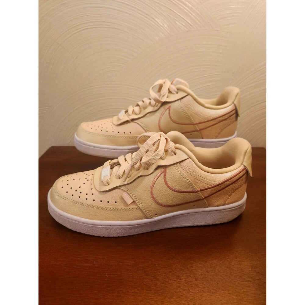 Nike Court Vision Low Premium Pearl White Beige DM0838-200 Size 8 Tennis Shoes